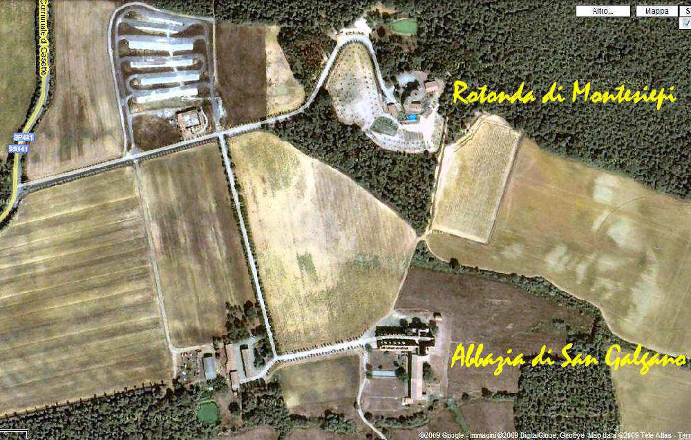 San Galgano e la Rotonda di Montesiepi ... visti da Google